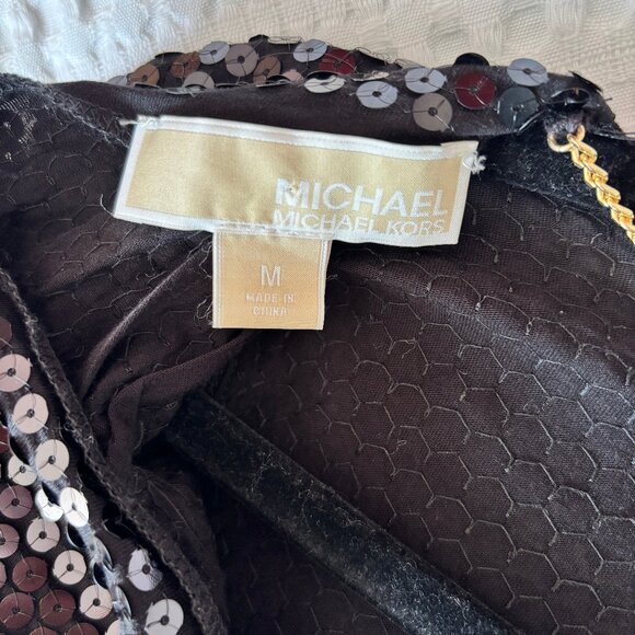Black Sequins Michael Kors Top - Picture 3 of 3
